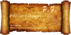 Pósz Filemon névjegykártya